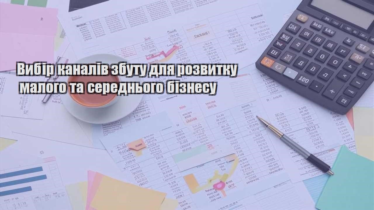 vybir kanaliv zbutu dlya rozvytku malogo ta serednogo biznesu
