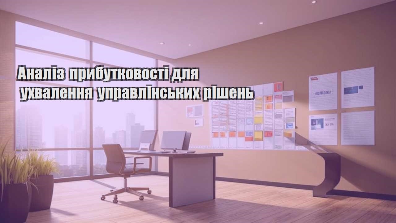 analiz prybutkovosti dlya uhvalennya upravlinskyh rishen